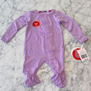 NWT MAGNETIC ME MODAL PURPLE FOOTIE 0/3M